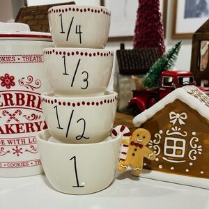 Rae Dunn Gingerbread measuring cups new release 2025 Christmas so adorable!